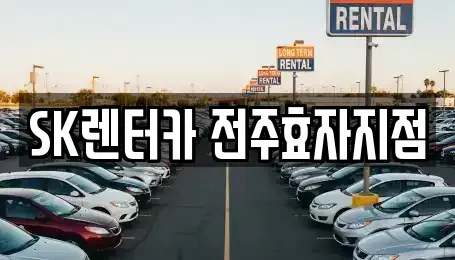 전북 전주시 완산구 서신동 장기렌트카 전문 SK렌터카 전주효자지점