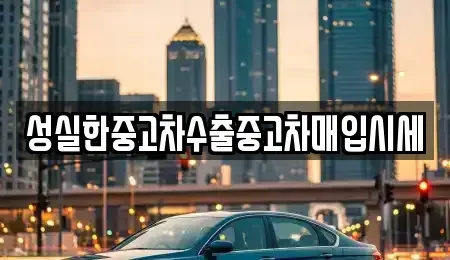 전북 전주시 완산구 서신동 중고차매입 전문 성실한중고차수출중고차매입시세