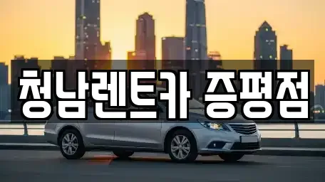 충청북도 진천군 초평면 렌트카 전문 청남렌트카 증평점