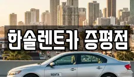 충청북도 진천군 초평면 렌트카 전문 한솔렌트카 증평점