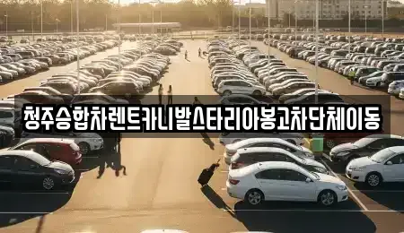 충청북도 청주시 상당구 명암동 렌트카 전문 청주승합차렌트카니발스타리아봉고차단체이동