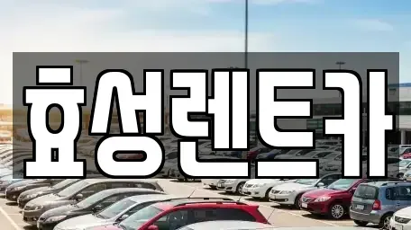 충청북도 충주시 용관동 렌트카 전문 효성렌트카
